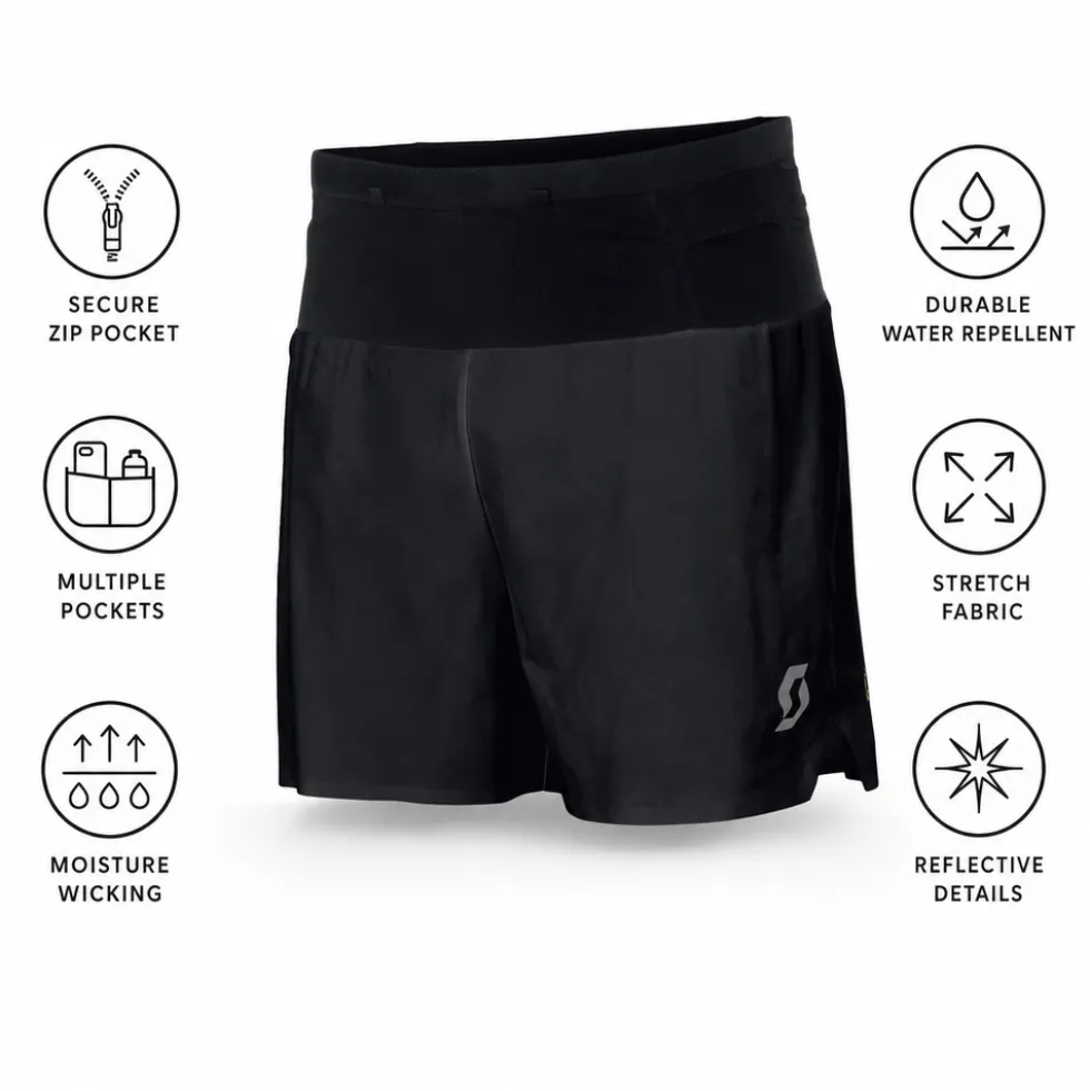 Pantaloncini da trail Scott Hybrid M's Rc Run Black