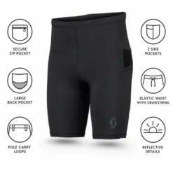 Pantaloncini da trail Scott Tight Endurance Tech Black