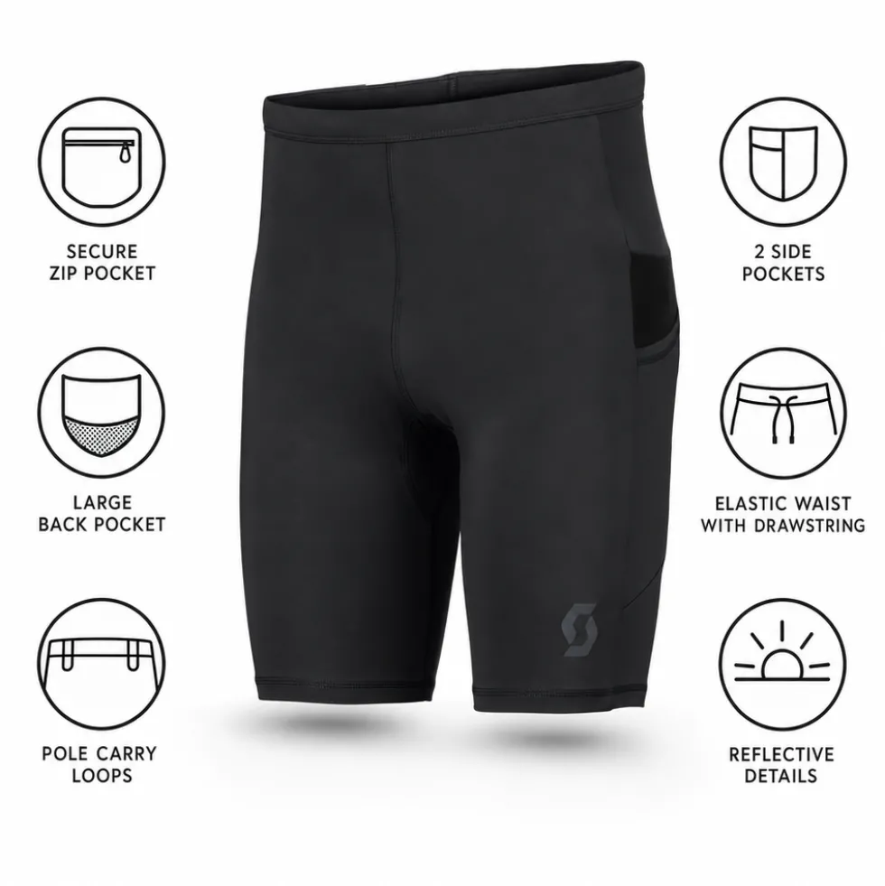 Pantaloncini da trail Scott Tight Endurance Tech Black