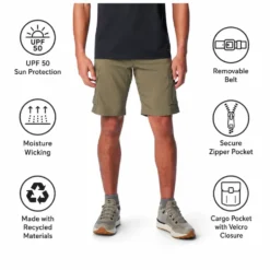 Pantaloncini da trekking Columbia Silver Ridge Utility Cargo Short Stone Green