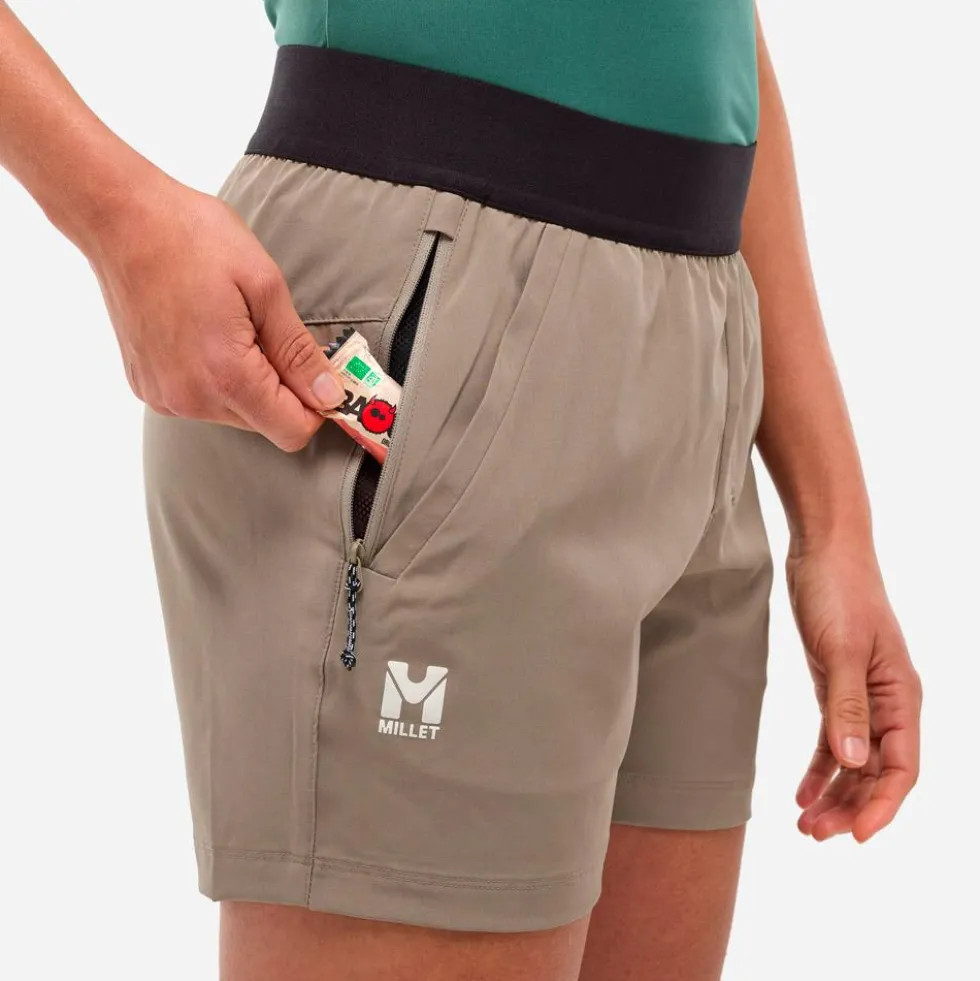 Pantaloncini da trekking Millet Wanaka Stretch Short III W Beige
