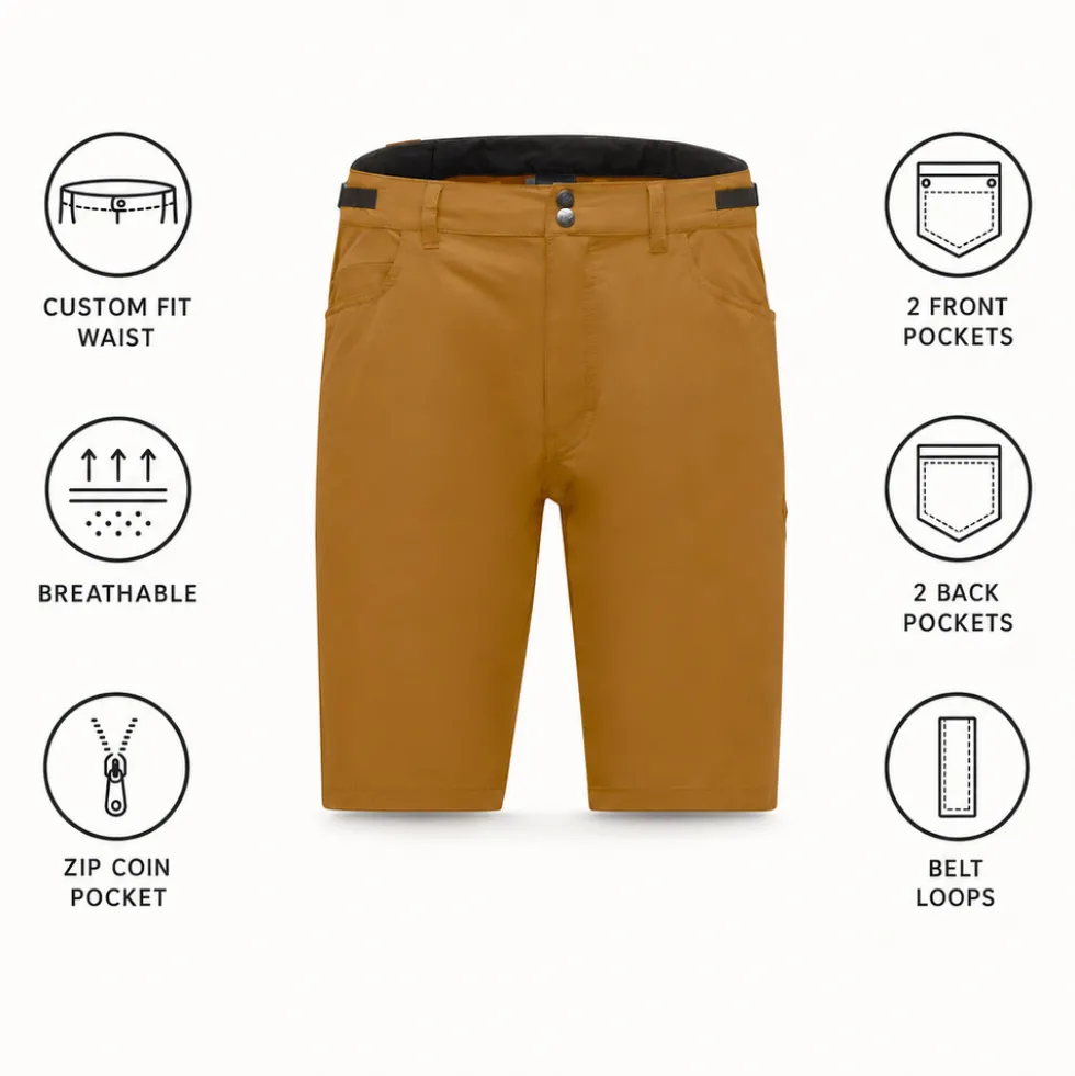Pantaloncini da trekking Norrona Femund Cotton Short Camelflage