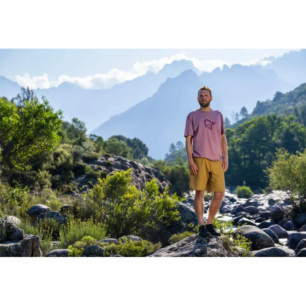 Pantaloncini da trekking Norrona Femund Cotton Short Camelflage