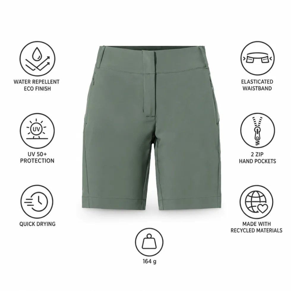 Pantaloncini da trekking Vaude Women's Skomer Agave