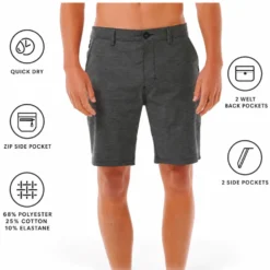 Pantaloncini Rip Curl Boardwalk Phase Nineteen Black