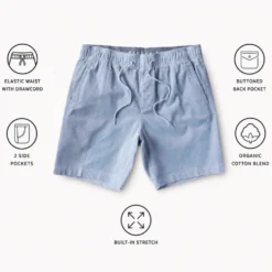 Pantaloncini Vissla No See Ums Cord Eco 17" Elastic Light Slate