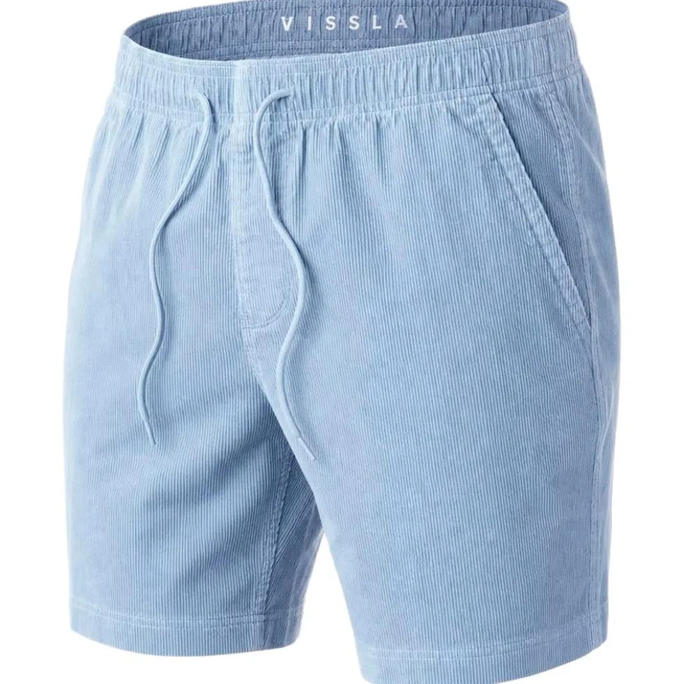 Pantaloncini Vissla No See Ums Cord Eco 17" Elastic Light Slate