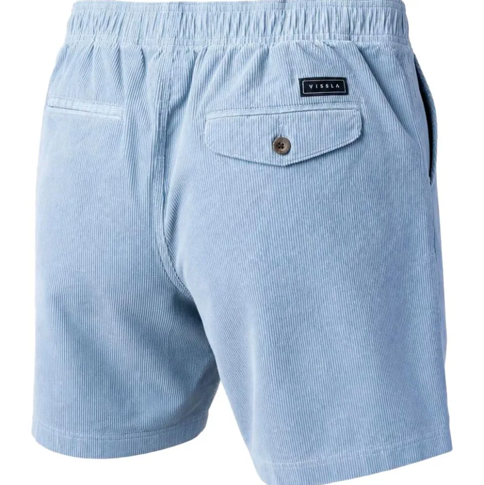 Pantaloncini Vissla No See Ums Cord Eco 17" Elastic Light Slate