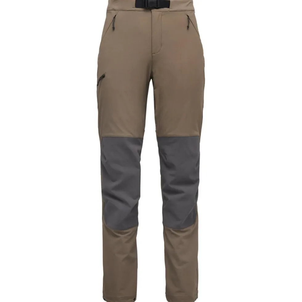 Pantaloni da alpinismo Black Diamond W Alpine Hybrid Walnut Anthracite
