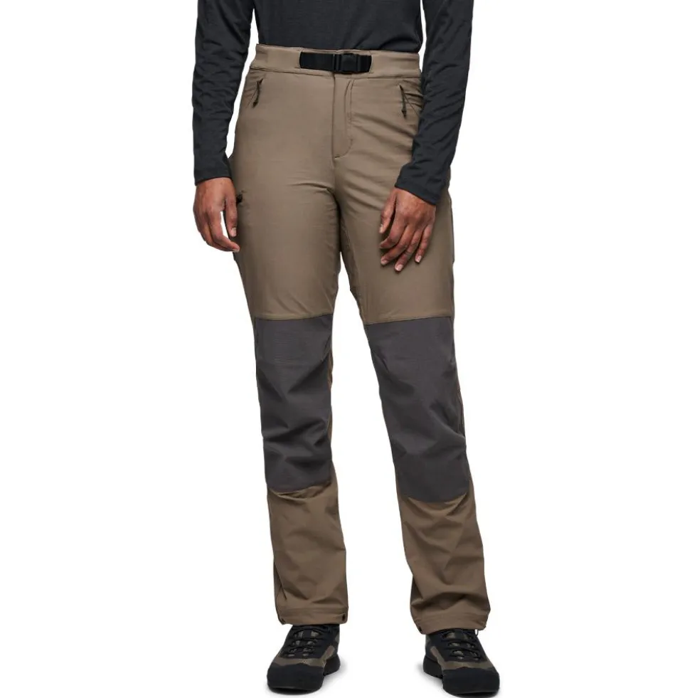 Pantaloni da alpinismo Black Diamond W Alpine Hybrid Walnut Anthracite