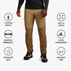 Pantaloni da alpinismo Black Diamond Alpine Hybrid Mushroom