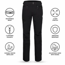 Pantaloni da alpinismo Mammut Taiss Softshell Black