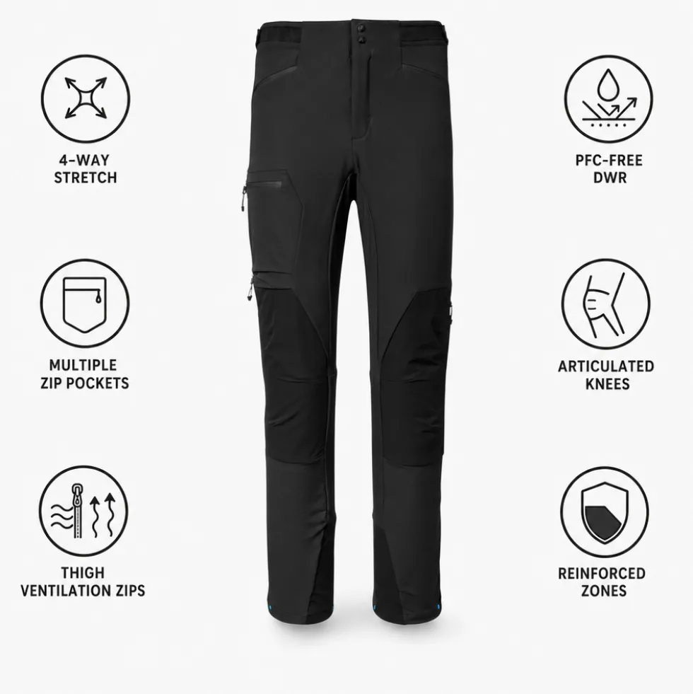 Pantaloni da alpinismo Millet Kamet Xcs Pant M Black Noir