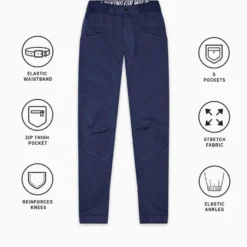 Pantaloni da arrampicata Looking For Wild Fitz Roy Medieval Blue