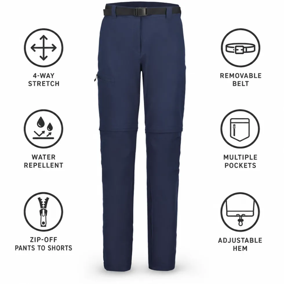 Pantaloni da trekking Icepeak Blocton Bleu Fonce