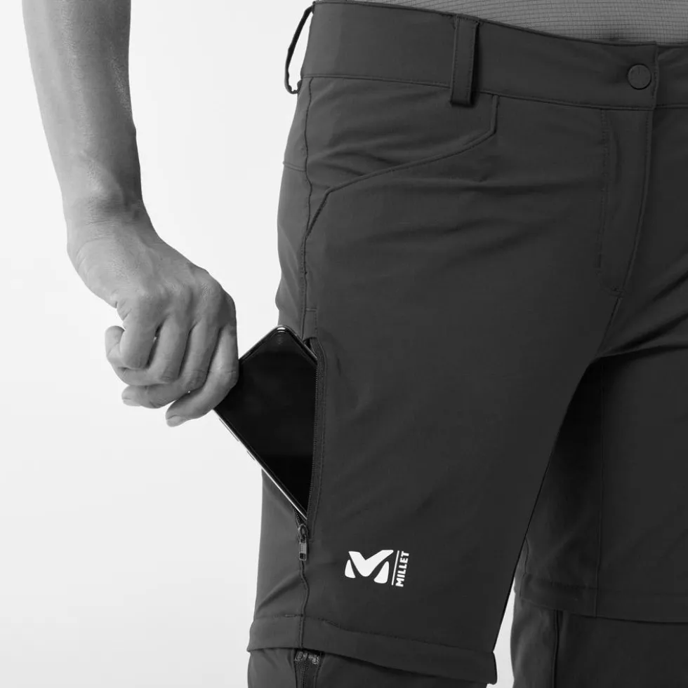 Pantaloni da trekking Millet Trekker Stretch Zip Off Pant III W Black