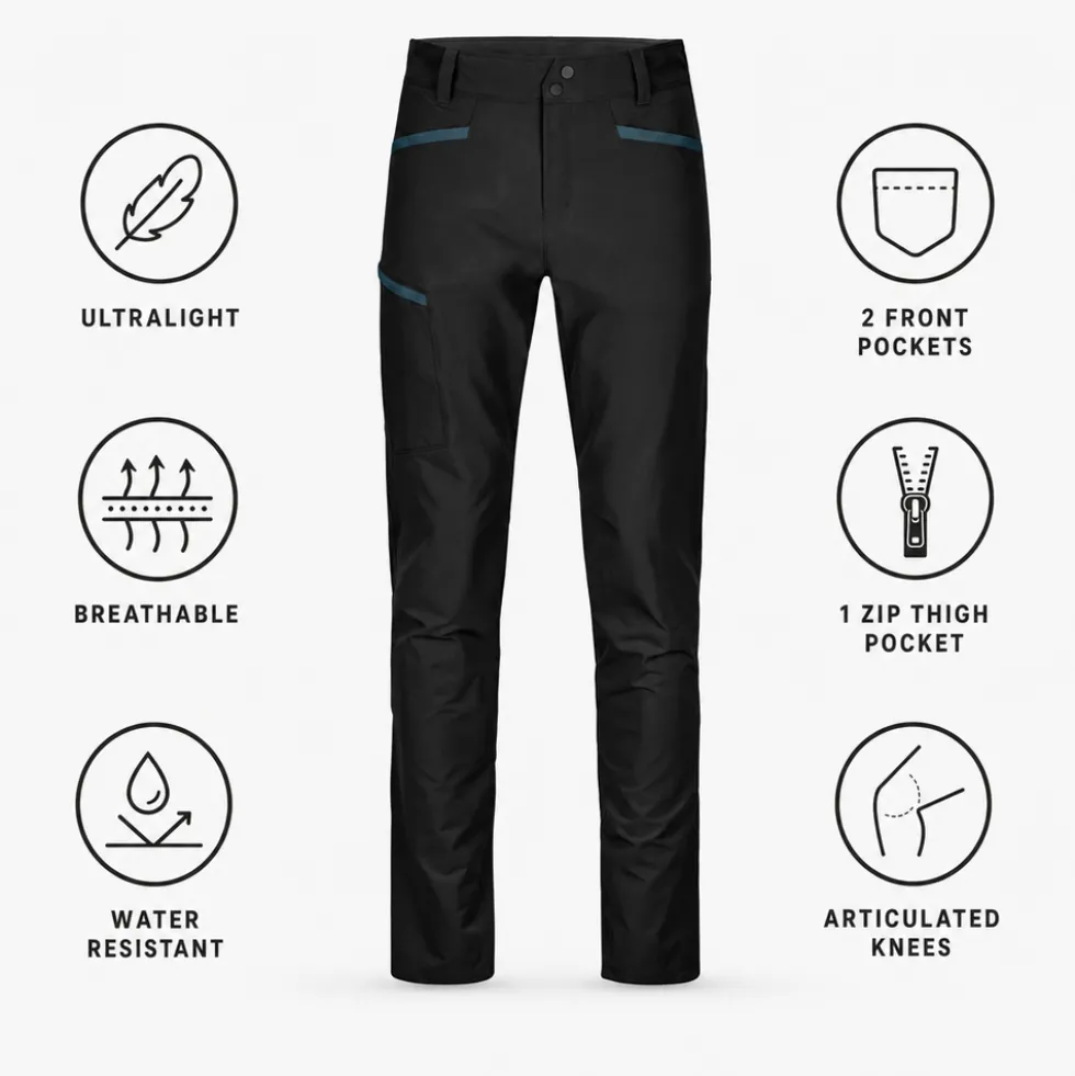 Pantaloni da trekking Ortovox Pelmo Pant M Black Raven