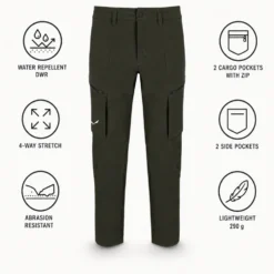 Pantaloni da trekking Salewa Puez Durastretch Cargo Pants M Dark Olive