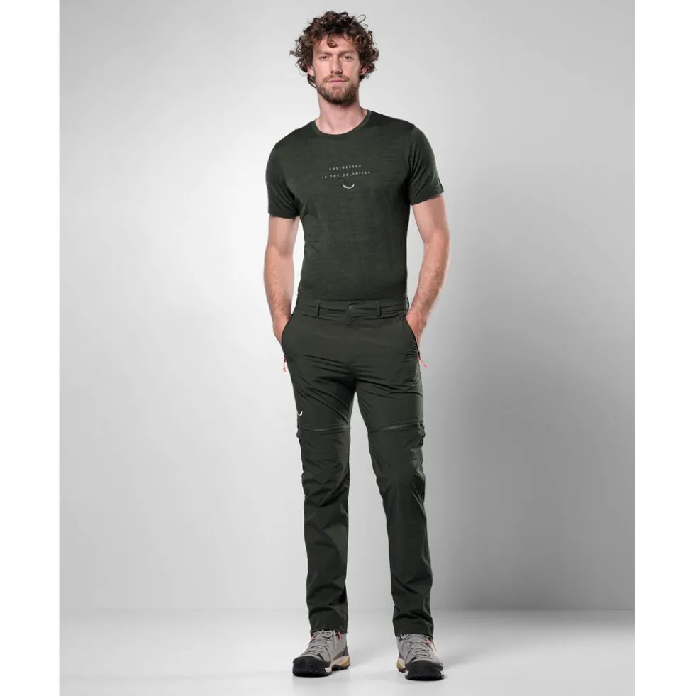 Pantaloni da trekking Salewa Puez Talveno Durastretch 2 en 1 Pant Dark Olive