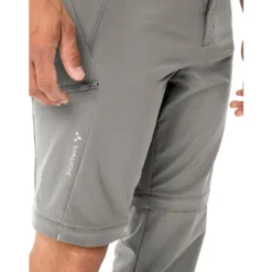 Pantaloni da trekking Vaude Men's Farley Stretch Zip Off Stone Grey