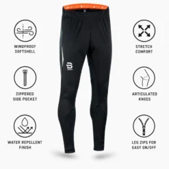 Pantaloni sci di fondo Bjorn Daehlie Pro Black