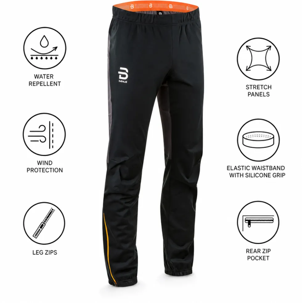 Pantaloni sci di fondo Bjorn Daehlie Power Black