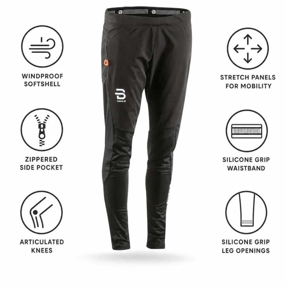Pantaloni sci di fondo Bjorn Daehlie Flow Wmn Black/Snow White