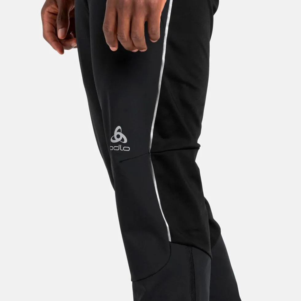 Pantaloni sci di fondo Odlo Ceramiwarm Tights Black Odlo Concrete Grey