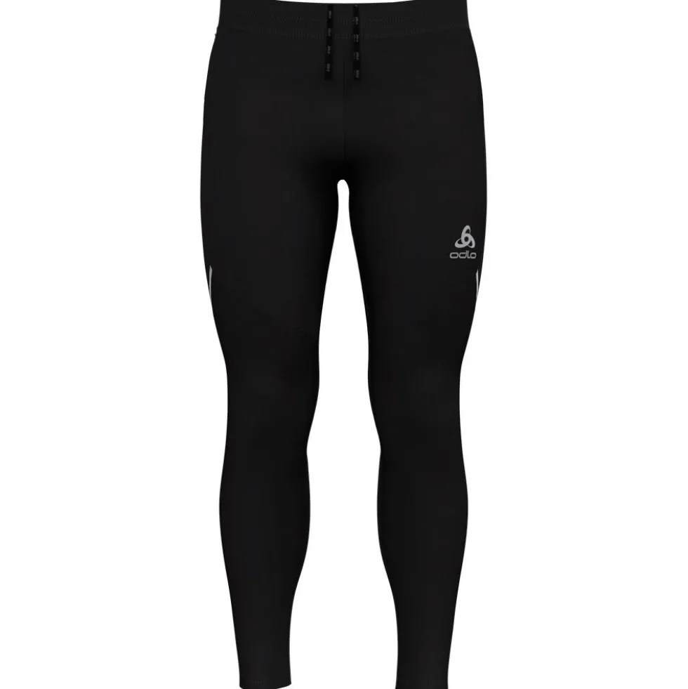Pantaloni sci di fondo Odlo Ceramiwarm Tights Black Odlo Concrete Grey