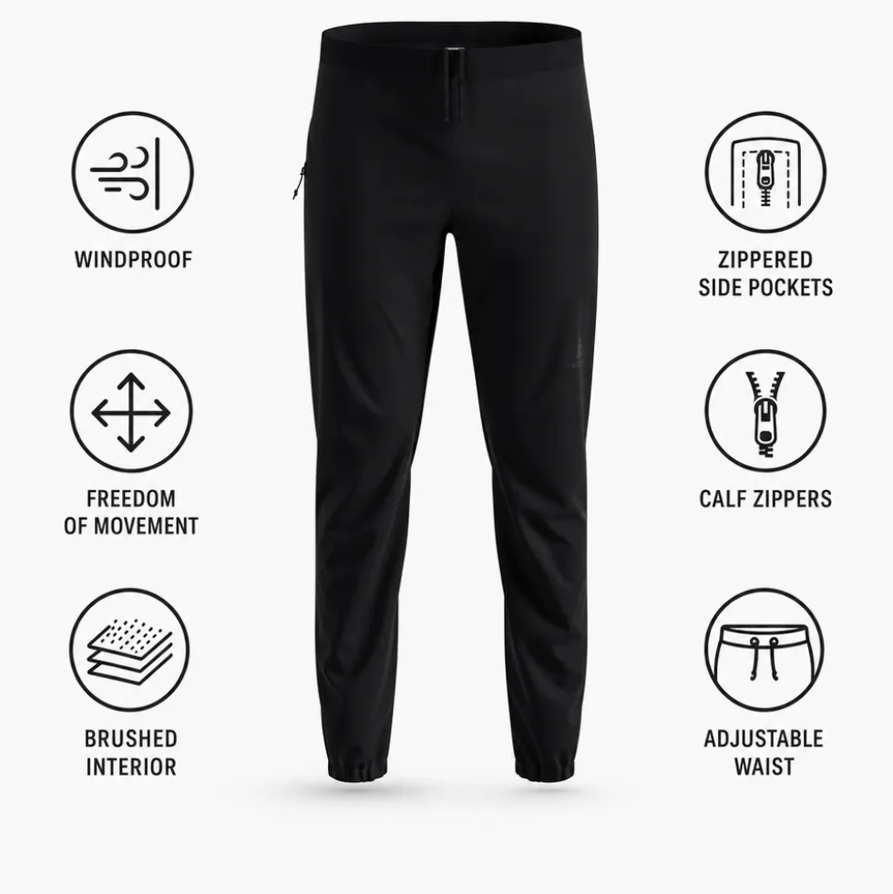 Pantaloni sci di fondo Odlo Essential Warm M's Black