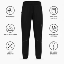 Pantaloni sci di fondo Odlo Zeroweight Pro Windproof Warm Pant Regular Black