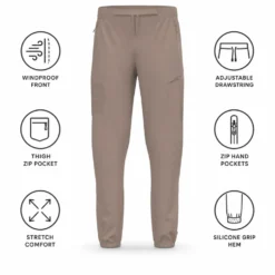 Pantaloni sci di fondo Odlo Zeroweight Windproof X Warm Pant Regular Length Cinder