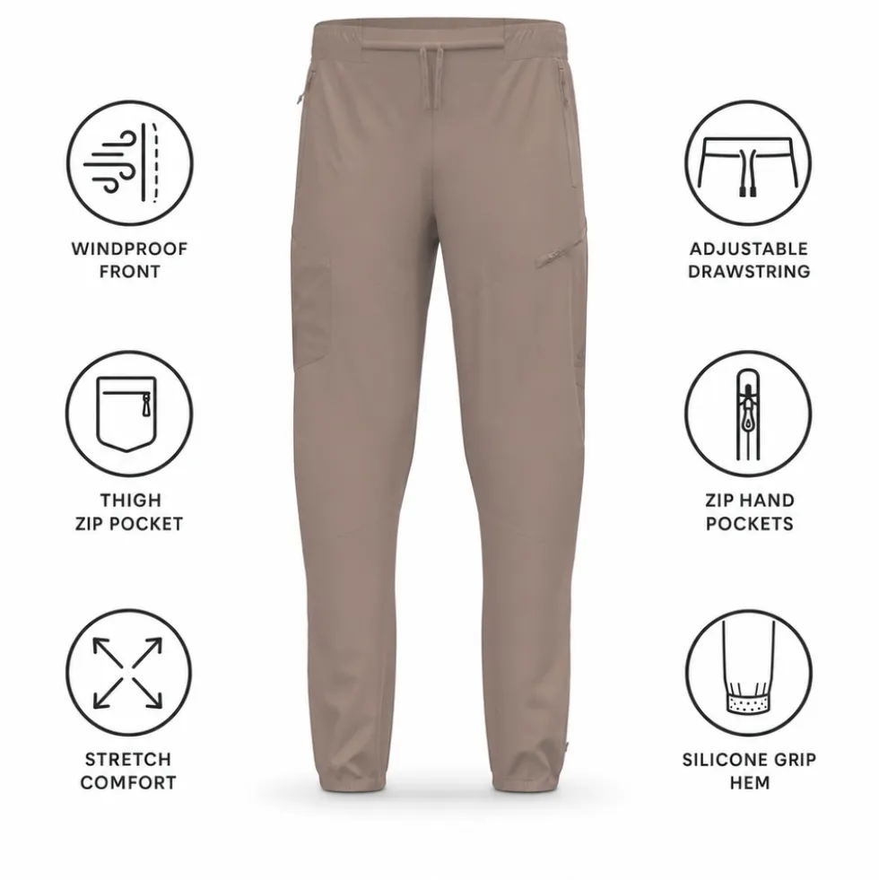 Pantaloni sci di fondo Odlo Zeroweight Windproof X Warm Pant Regular Length Cinder