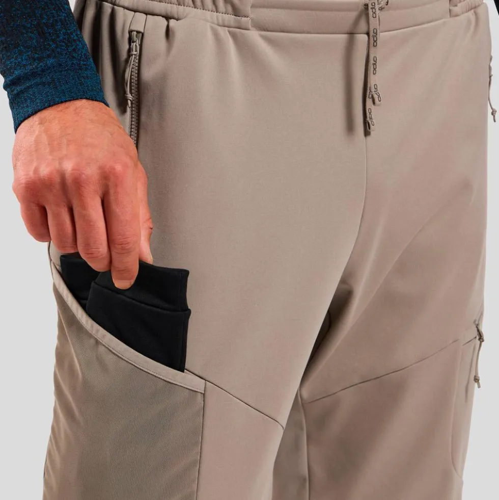 Pantaloni sci di fondo Odlo Zeroweight Windproof X Warm Pant Regular Length Cinder