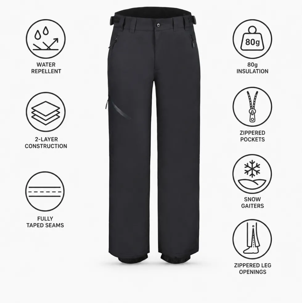 Pantaloni tecnici Icepeak Colman Black