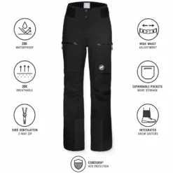 Pantaloni tecnici Mammut Stoney HS Thermo Pants Women Black