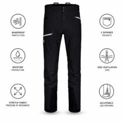 Pantaloni tecnici Ortovox Pizol Pants Black Raven