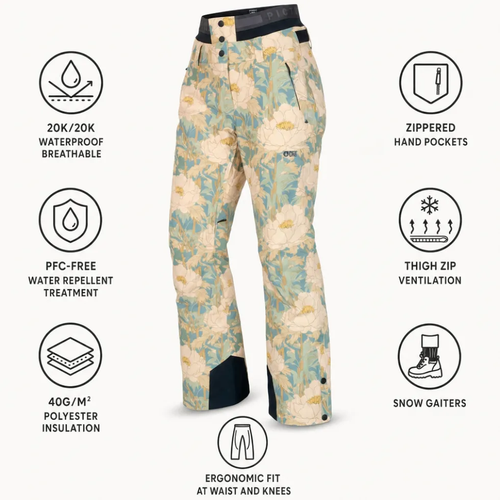 Pantaloni tecnici Picture Exa Printed Timeless Flower Print