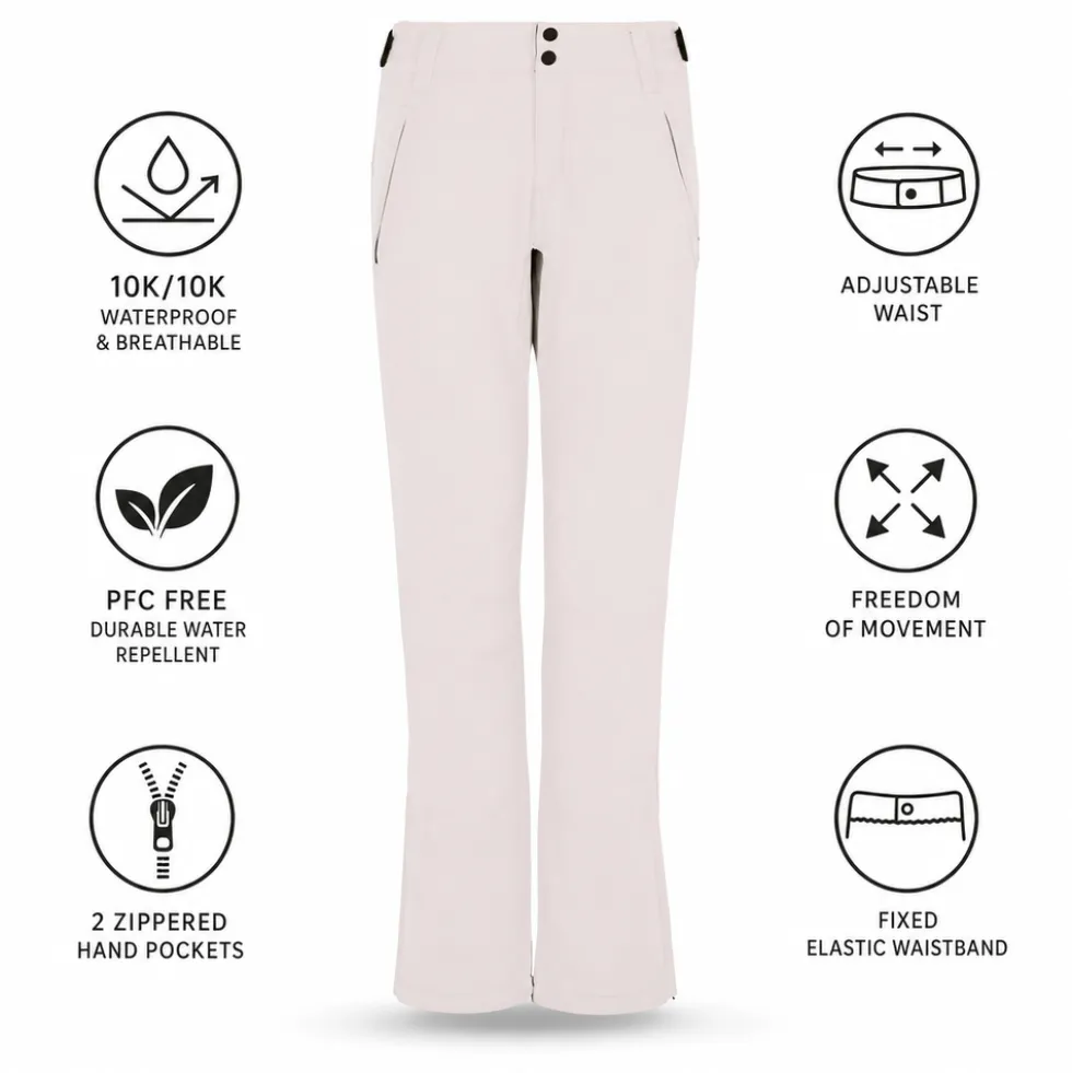 Pantaloni tecnici Protest Prtrelole Snowpants Canvasoffwhite