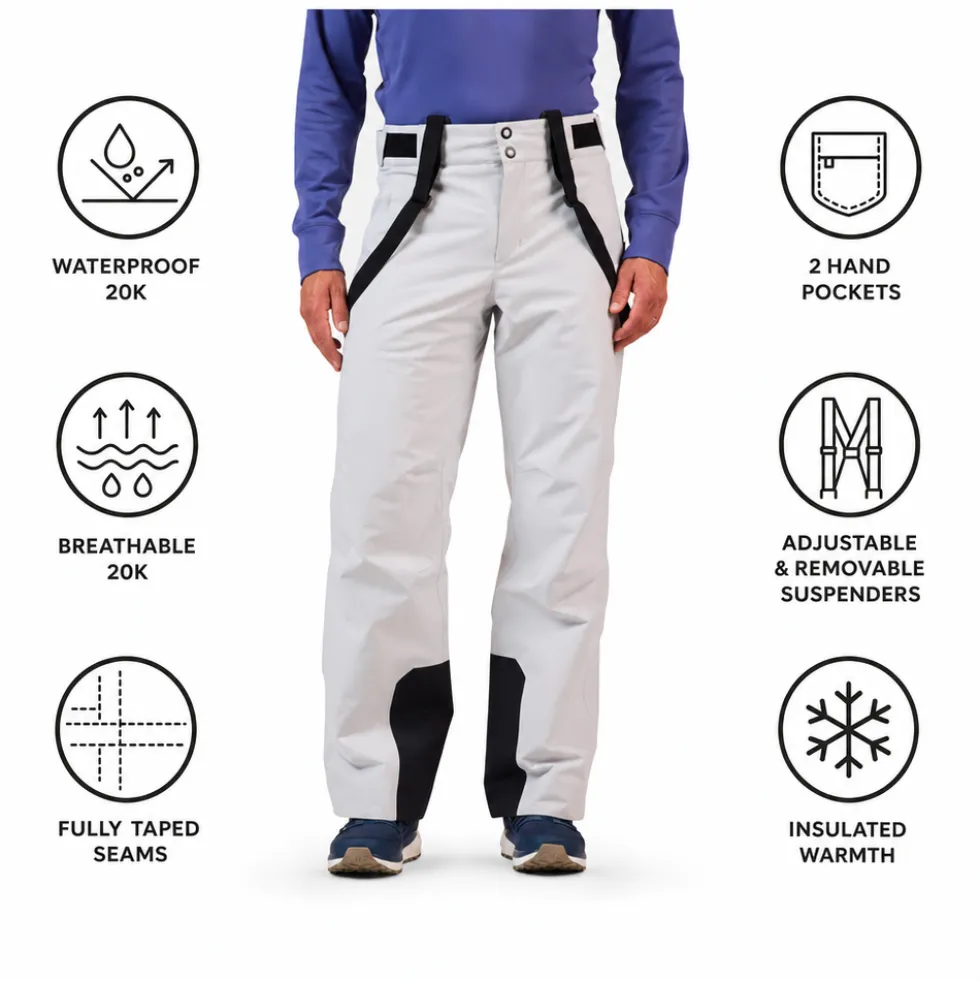 Pantaloni tecnici Rossignol Insulated Ski Pant Soft Grey