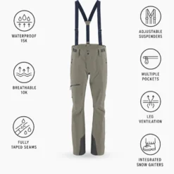 Pantaloni tecnici Scott M's Explorair 3L Pant Dust Grey
