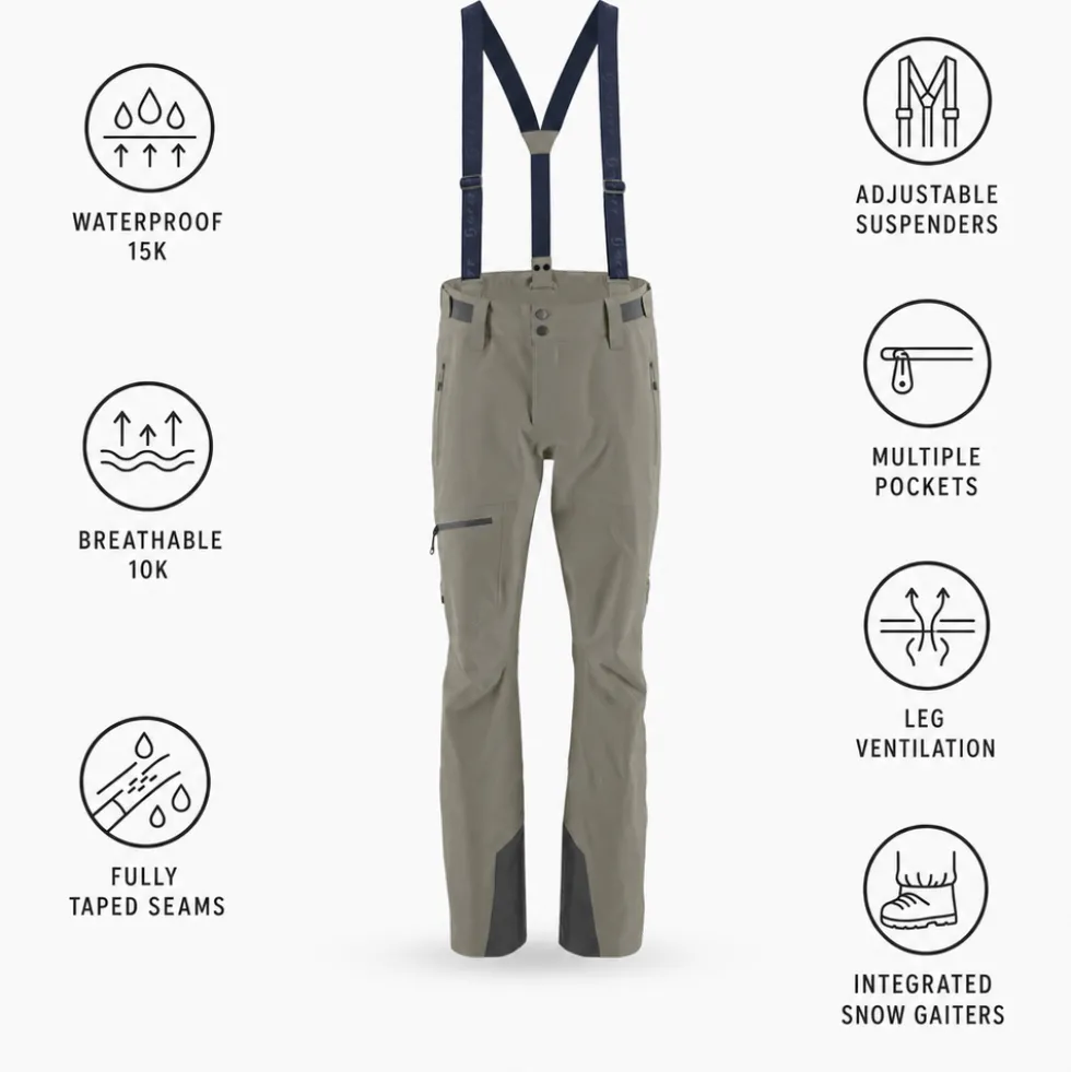 Pantaloni tecnici Scott M's Explorair 3L Pant Dust Grey