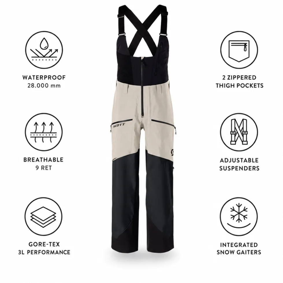 Pantaloni tecnici Scott Pants Vertic Gore Tex 3 Layer Dust White Black
