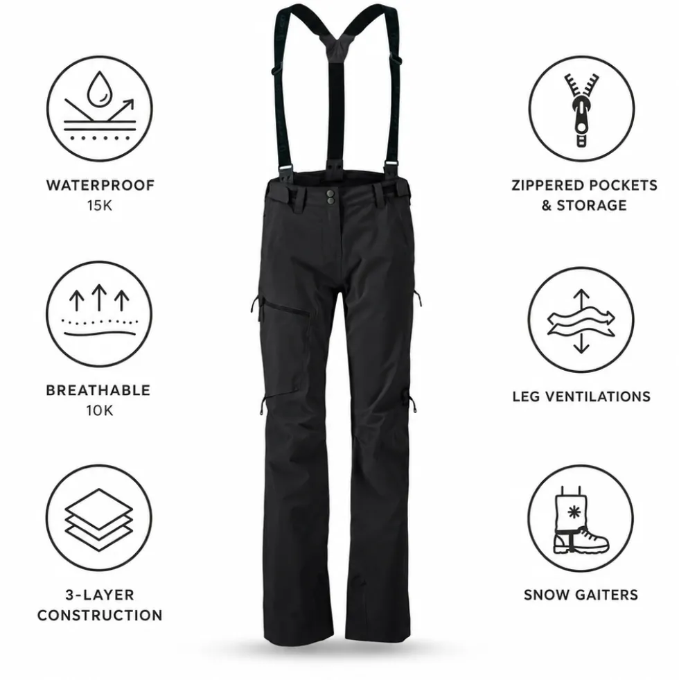 Pantaloni tecnici Scott W's Explorair 3L Pant Black