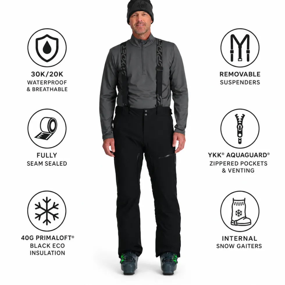 Pantaloni tecnici Spyder Dare Pants Lengths Black