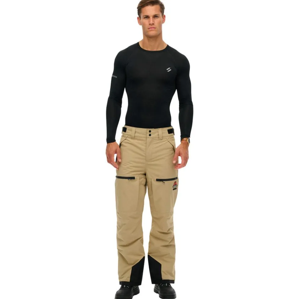 Pantaloni tecnici Superdry Ski Shell Pant M's Beige Sarrasin