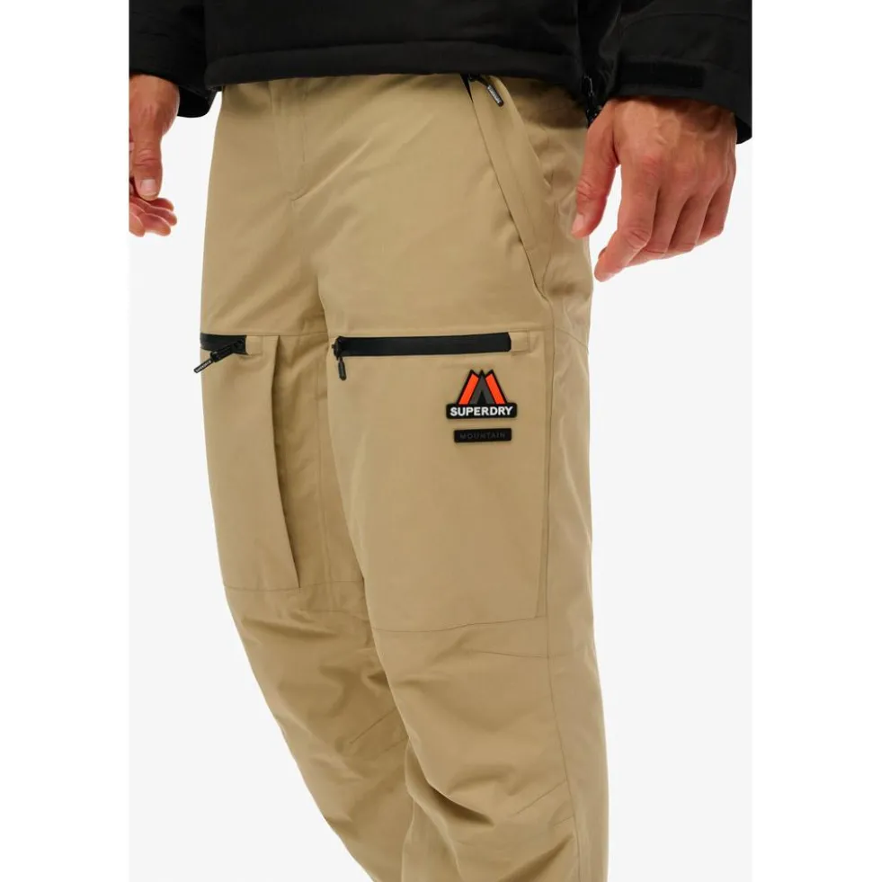 Pantaloni tecnici Superdry Ski Shell Pant M's Beige Sarrasin