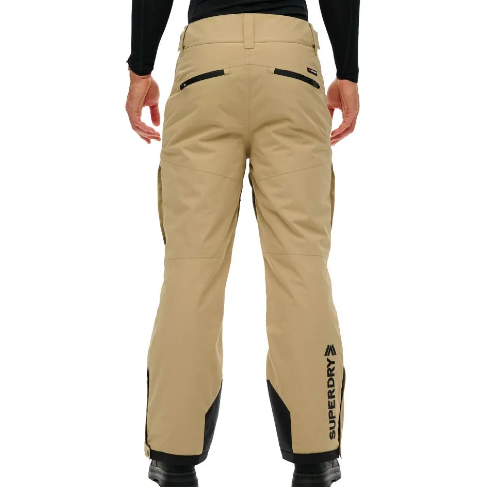 Pantaloni tecnici Superdry Ski Shell Pant M's Beige Sarrasin