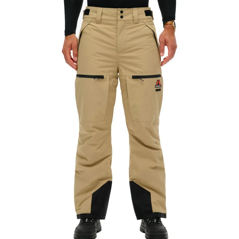 Pantaloni tecnici Superdry Ski Shell Pant M's Beige Sarrasin