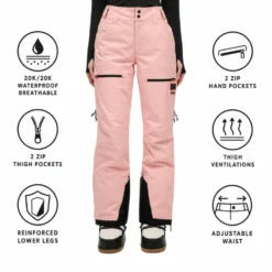 Pantaloni tecnici Superdry Ultimate Freestyle Ski Pant W's Rose Mat